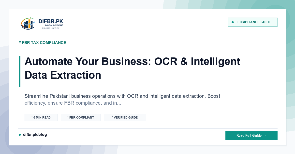 Automate Your Business: OCR & Intelligent Data Extraction