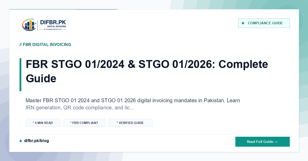 FBR STGO 01/2024 & STGO 01/2026: Complete Guide