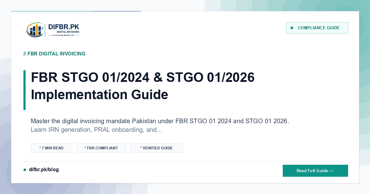 FBR STGO 01/2024 & STGO 01/2026 Implementation Guide