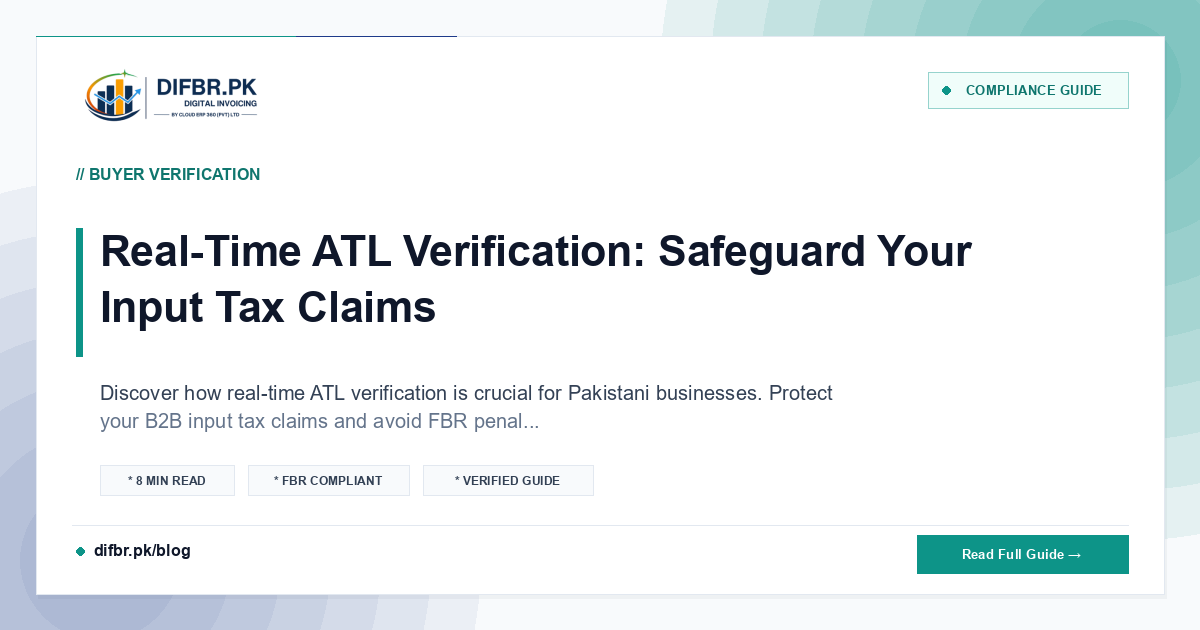 Real-Time ATL Verification: Safeguard Your Input Tax Claims