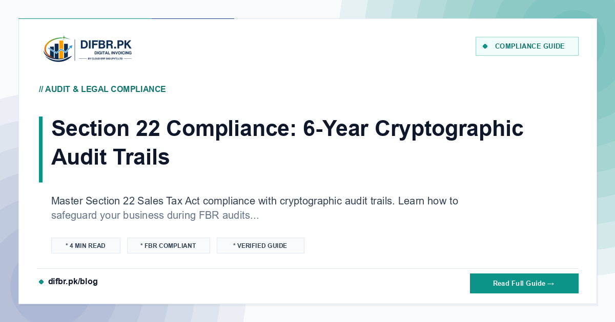 Section 22 Compliance: 6-Year Cryptographic Audit Trails