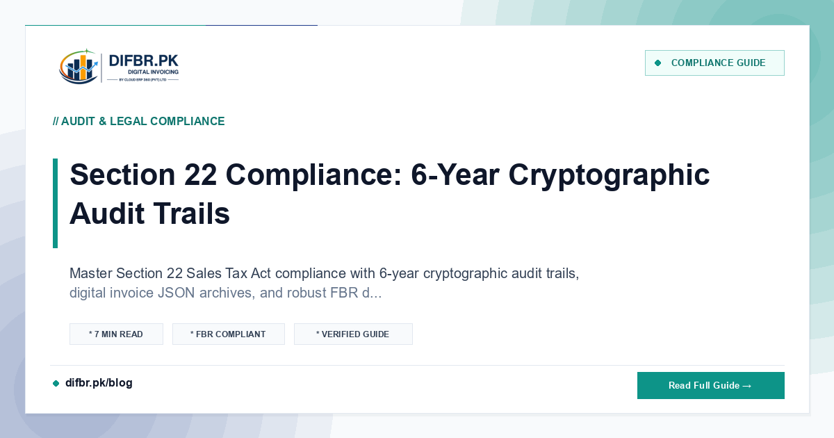 Section 22 Compliance: 6-Year Cryptographic Audit Trails