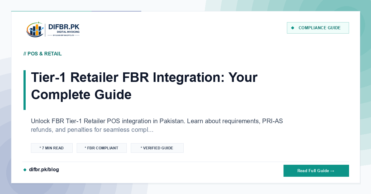 Tier-1 Retailer FBR Integration: Your Complete Guide